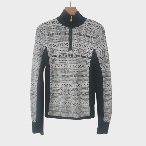 SKYR Sweater 1/4 Zip Ski Base Layer Nordic Textured Knit Athletic Womens Medium - Picture 1 of 11